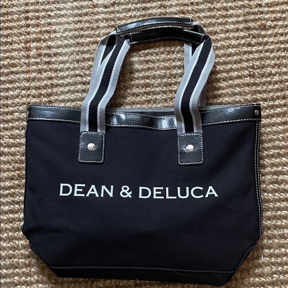 Dean & Deluca Black Canvas Signature Tote NWOT